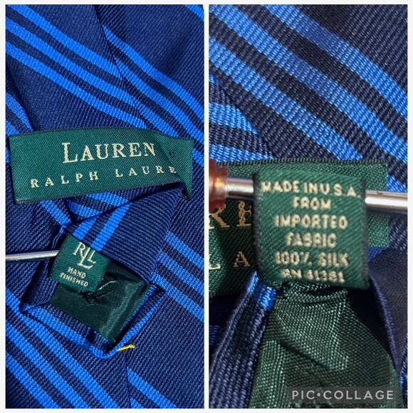 Mens 100% Silk Ties Lot Of 5 Blue Striped Multi Design Print Career Work Church - Picture 7 of 9